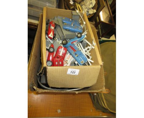Marx model car racing set including nine various cars