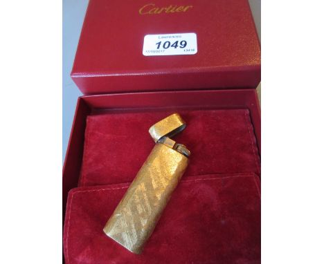 Cartier, Paris, gold plated cigarette lighter