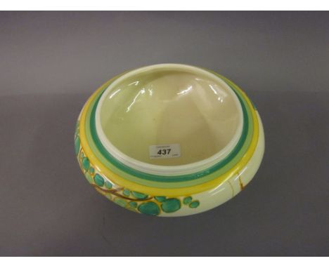 Clarice Cliff, Fantasque Newport pottery Secrets pattern fruit bowl