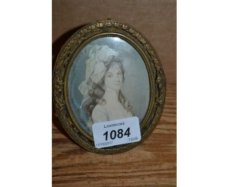 Group of three various late 19th / early 20th Century portrait miniatures in decorative frames