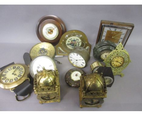 Quantity of miscellaneous modern decorative clocks to include two small lantern clocks