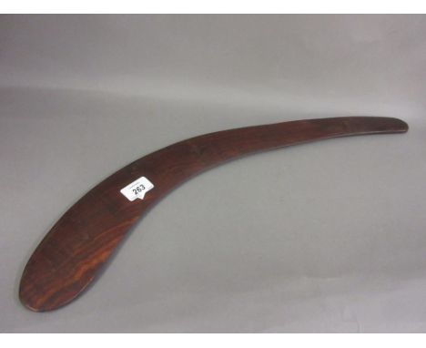 Aboriginal hardwood hunting boomerang