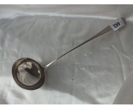 Georgian O.E. pattern soup ladle, Lon 1791 by GS &amp; WF 165g.  