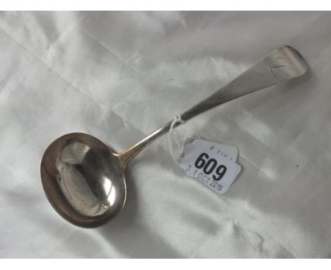 Victorian O.E. patter sauce ladle, Lon 1839 by SH &amp; DC 46g.  