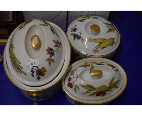 Royal Worcester Evesham pattern serving dishes (3)