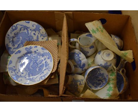 Quantity of Royal Worcester blue dragon pattern table wares