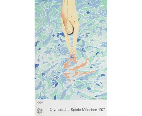 David Hockney (born 1937)Olympische Spiele München 1972, 1970 lithographic poster printed in colours102 x 64cm (40 3/16 x 25 