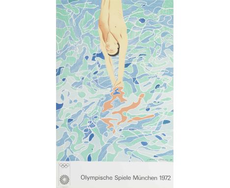 David Hockney (born 1937)Olympische Spiele München 1972, 1970 lithographic poster printed in colours102 x 64cm (40 3/16 x 25 