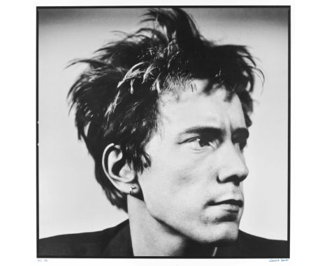 Chalkie Davies (Welsh, born 1955)John Lydon, The Lydon King, 1980, printed laterblack and white archival print, signed and nu