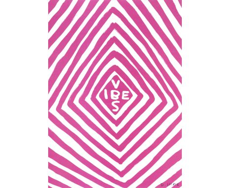 David Shrigley (born 1968)Vibes, 2018 signed in black inkgiclée print in colours70 x 50cm (27 9/16 x 19 11/16in).(unframed)Th