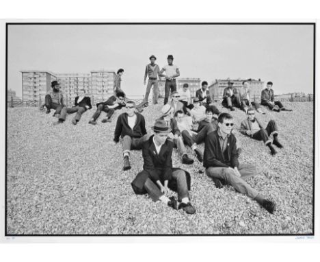 Chalkie Davies (Welsh, born 1955)Two Tone Tour, Brighton Beach, 1980, printed laterblack and white archival print, signed and