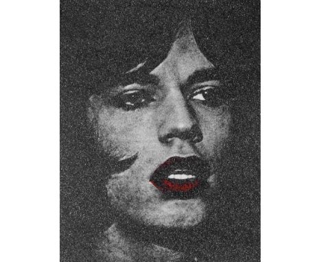 Russell Young (British, born 1959)Mick Jagger, Dirty Pretty Things, 2011unique acrylic, enamel and diamond dust on canvas, si