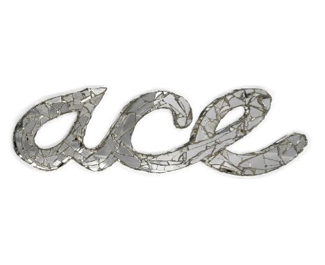 Andrew Logan (British, born 1945)The 'Ace' King's Road Shopfront Logo, 1970smirrored glass and wood 99 x 35.5cm (39 x 14in)Fo