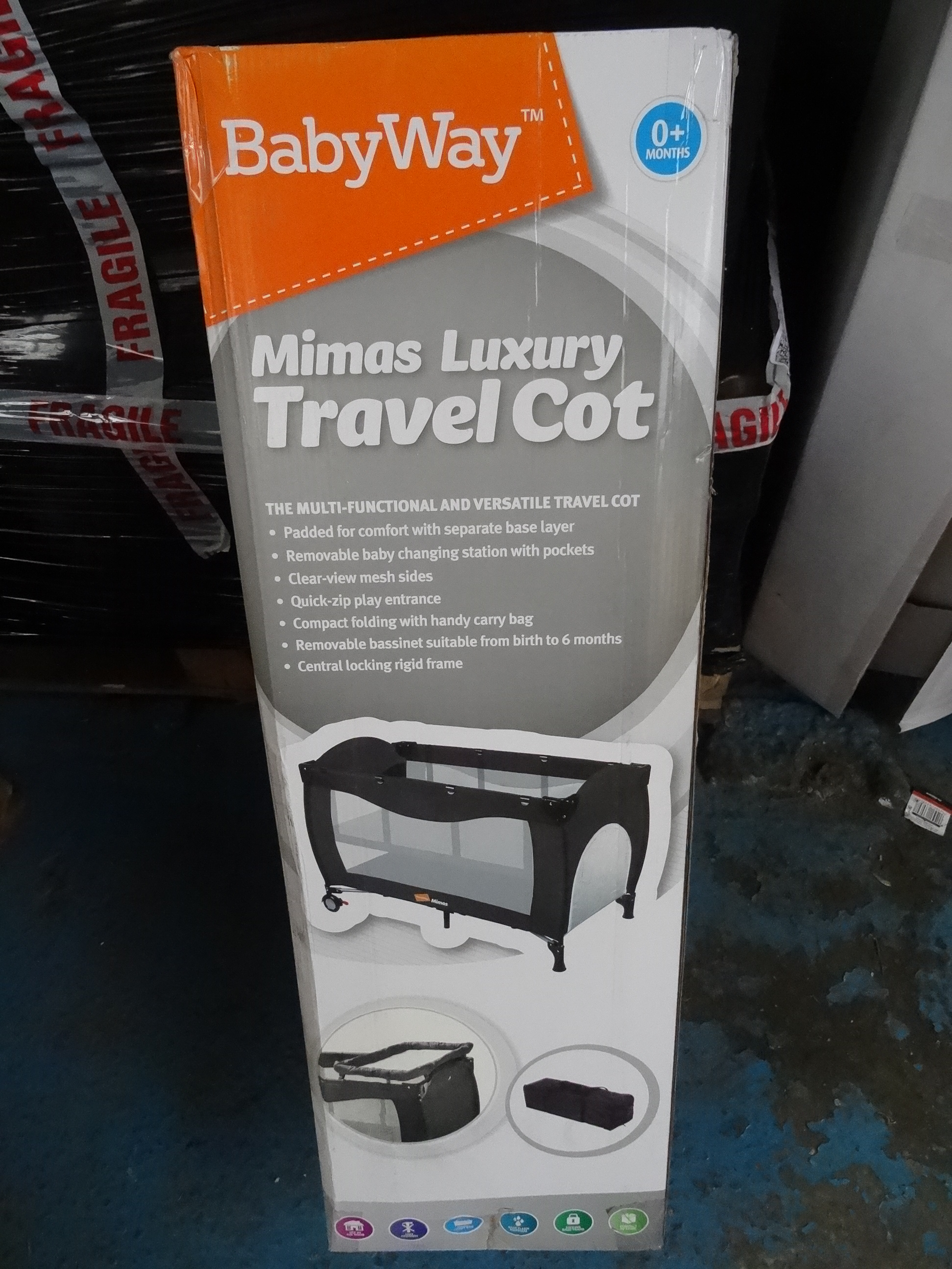 mimas travel cot