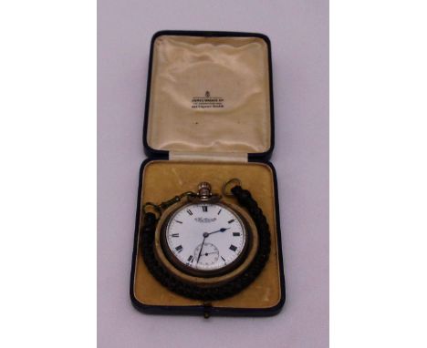 The Admiralty by James Walker hallmarked silver pocket watch, white enamel dial, Roman numerals and subsidiary seconds dial i