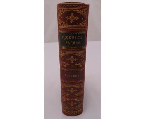 Charles Dickens Pickwick Papers first edition hardbound volume, A/F