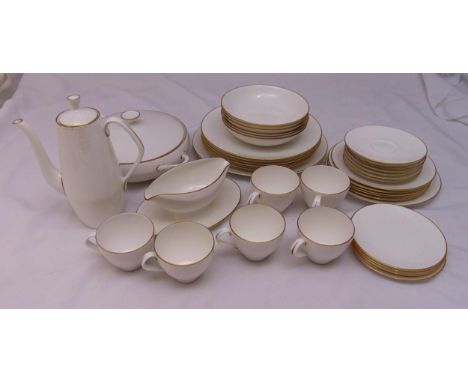 Royal Worcester part dinner and coffee service to include plates, bowls, cups, saucers, coffee pot and covered serving dish (