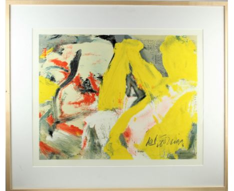 This is an offset multi-color lithograph by Willem de Kooning (1904-1997) on wove paper with full margins. It is numbered 3 /