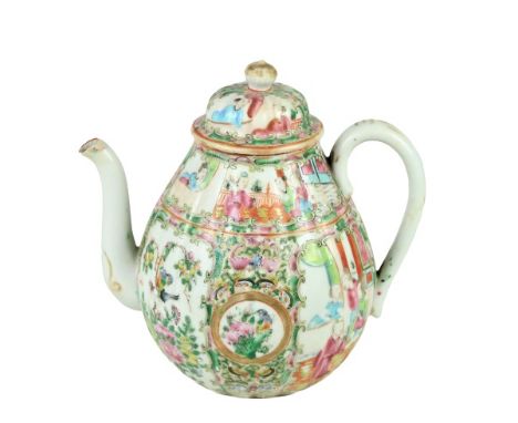 Rose Medallion/Rose Mandarin. 19th C. Size: Approx. 9 x 8 in. Please note that all sales are final and no refunds will be giv