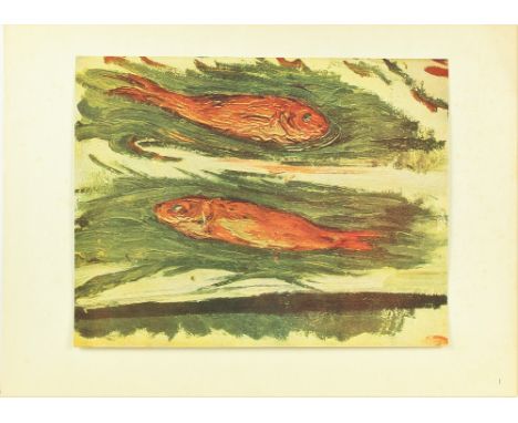 "Les Poissons" 1870 Sight Size: 11 x 15 in. Please note that all sales are final and no refunds will be given under any circu