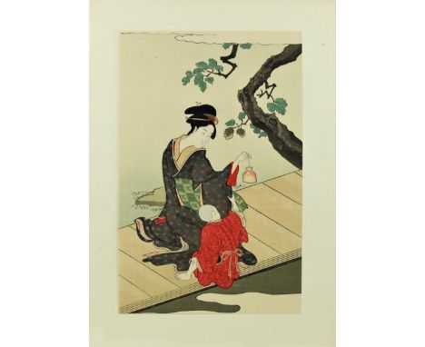 "A Woman has a Fish Bottle" Sight size: 11 3/4 x 7 3/4 in. Please note that all sales are final and no refunds will be given 