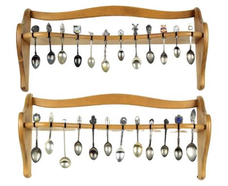 Several marked and w enamel. Wooden Display Size: 4 1/2 x 19 in. Please note that all sales are final and no refunds will be 