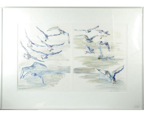 Titled "Fly Away Home", mixed media work by Jett Walker. Walker is a California artist who paints in all medias, creates mixe
