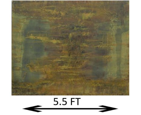 Subdued abstract, oil on canvas. Size: 54 x 66 in. Please note that all sales are final and no refunds will be given under an