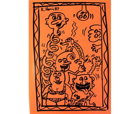 Measurements: 9 7/8 x 13 3/4 in. Signed lower right and dated 1987. During a brief but intense career that spanned the 1980s,