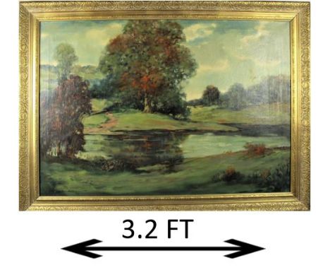 Oil on Canvas. Signed and Dated, 1945. Overall size: 32 1/2 x 44 3/4 in. Sight size: 26 1/2 x 38 1/2 in. Please note that all