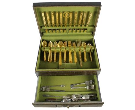 Set comes in Naken Mediterranean Oak Silverware chest. Please note that all sales are final and no refunds will be given unde