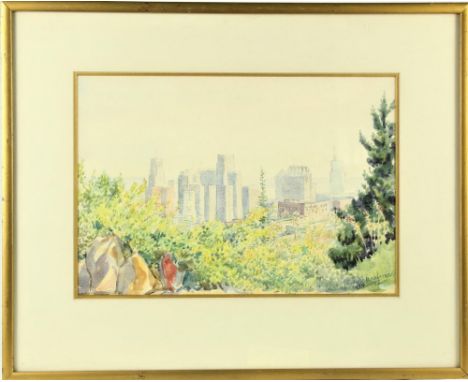 San Francisco Watercolor Artist. Signed and Dated 1954. Jan Schaafsma was active in California, Hawaii, and the Netherlands. 
