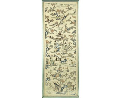 Intricate detail w several people enlarged in various activities. Overall size: 21 x 8 in. Sight size: 20 x 7 in. Please note