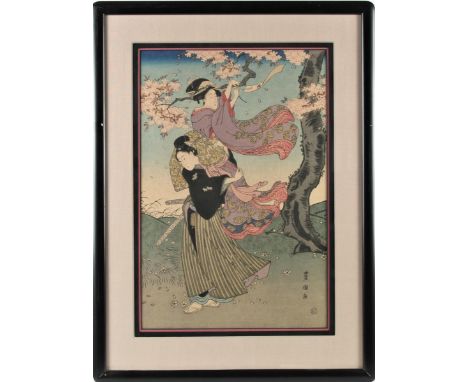 "Hanging a Poem on a Tree" Overall size: 21 x 15 1/2 in. Sight size: 15 1/4 x 10 1/4 in. Please note that all sales are final