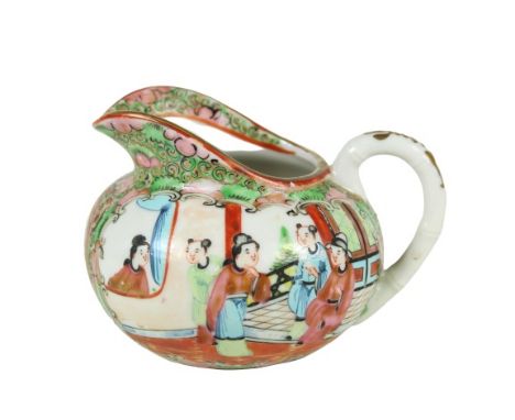 Rose Medallion Creamer. Circa 1900-1920. Size: Approx. 4 x 5 in. Please note that all sales are final and no refunds will be 