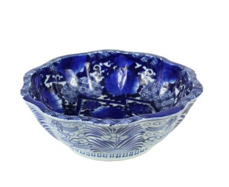 Lotus shaped footed bowl Size: 11 in. diameter x 3 3/4 in. H Please note that all sales are final and no refunds will be give