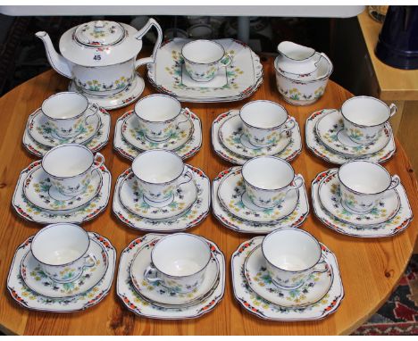 A Melba bone china “Springtime” forty-one piece part tea service.