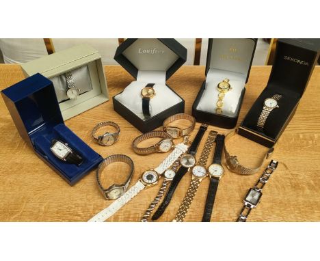 A Collection of boxed and loose ladies watches; Sekonda, Ascot, Accurist, Rone, Rotary and Philip Mercier. 