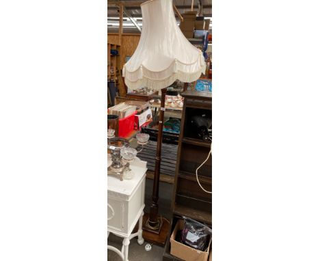 Antique Mahogany standard floor lamp. 