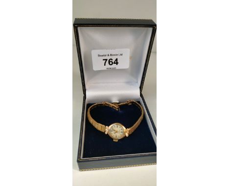 Vintage ladies 9ct yellow gold Rotary 21 jewels cocktail wristwatch. [In a working condition] [14.44grams] 