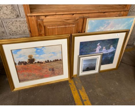 Collection of mixed art works; Original Photograph 'Over the Forth' signed by artist Sinclair A MacKenzie, Two framed panoram