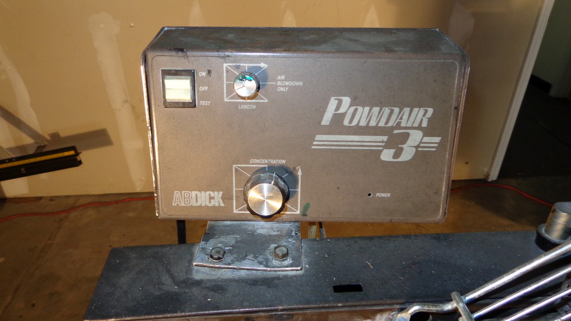 AB Dick Model 9810 XC Press with Dahlgren Dampening System and Powder 3 Air