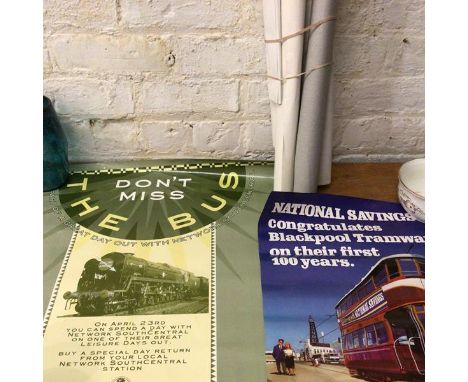 Vintage posters relating to travel, transport and Edinburgh Festival (9)