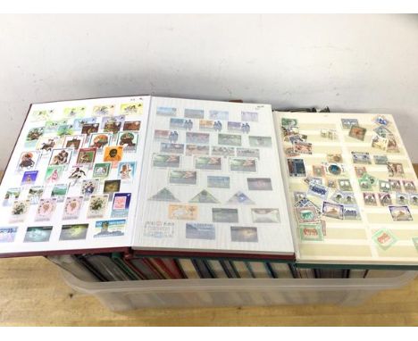 Stamp Interest:-  Commonwealth four albums, Australia, mint and used, South Africa two albums, some nice, Sedan mint, earlier