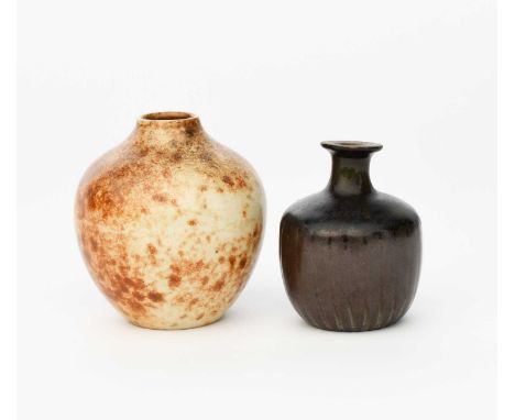 A Martin Brothers stoneware miniature gourd vase by Edwin and Walter Martin, dated 1899, shouldered ovoid form, with incised 