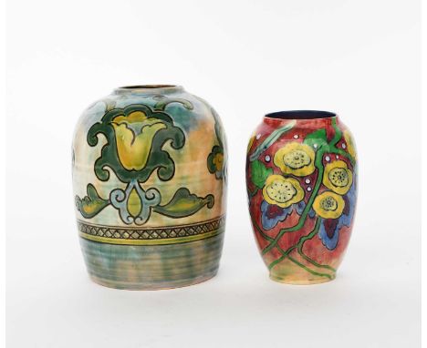 A Royal Doulton Brangwyn Ware vase designed by Frank Brangwyn, model D.5080, decorated with stylised flower and foliage in co