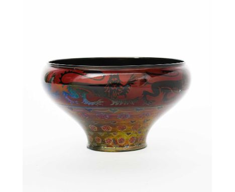 A Pilkington's Lancastrian vase designed by Walter Crane painted by William S. Mycock, dated 1912, shape 2469, painted with a