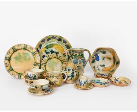 A large Royal Doulton Brangwyn Ware charger designed by Frank Brangwyn, model D.5054, decorated with Harvest motif to the wel