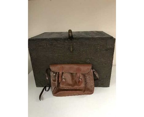 A wooden ammunition crate 