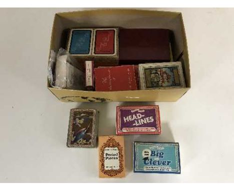 A box of vintage playing cards 